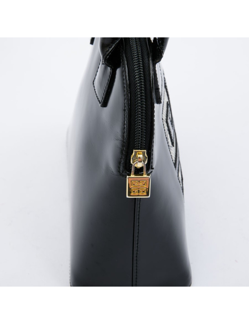 Mini sac GIVENCHY verni noir et python