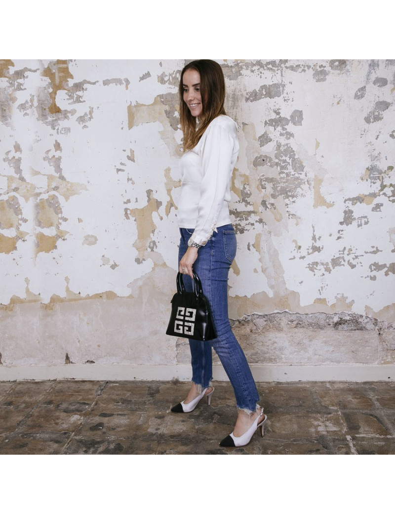 Mini sac GIVENCHY verni noir et python