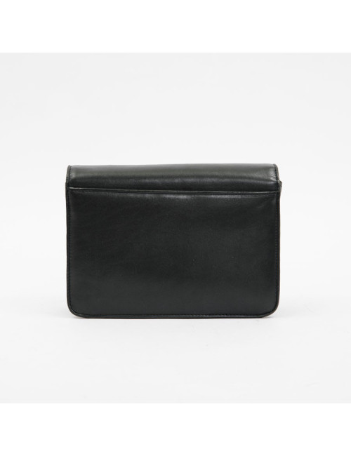 Mini sac DIOR vintage en cuir bleu marine chaîne doré