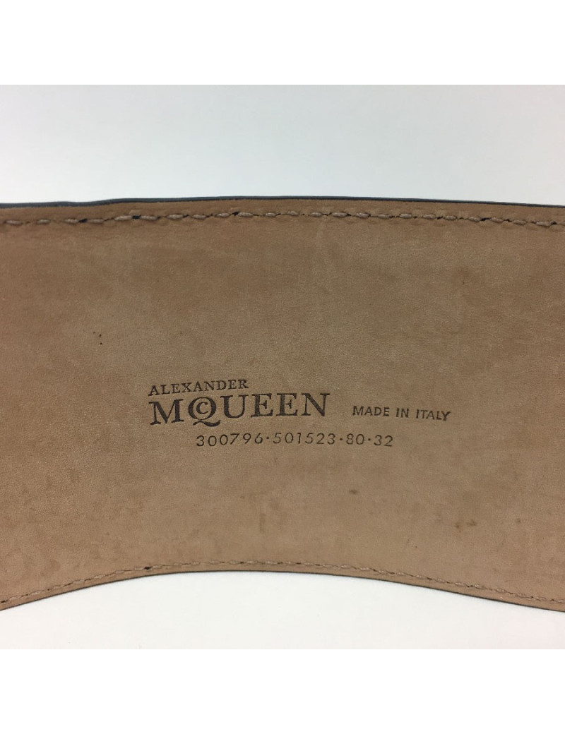 Ceinture T 80  ALEXENDER Mc QUEEN cuir noir