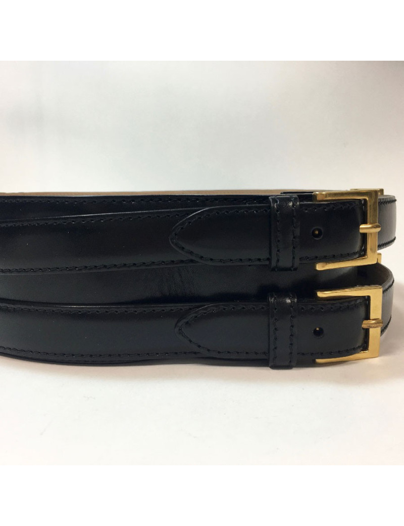 Ceinture T 80  ALEXENDER Mc QUEEN cuir noir