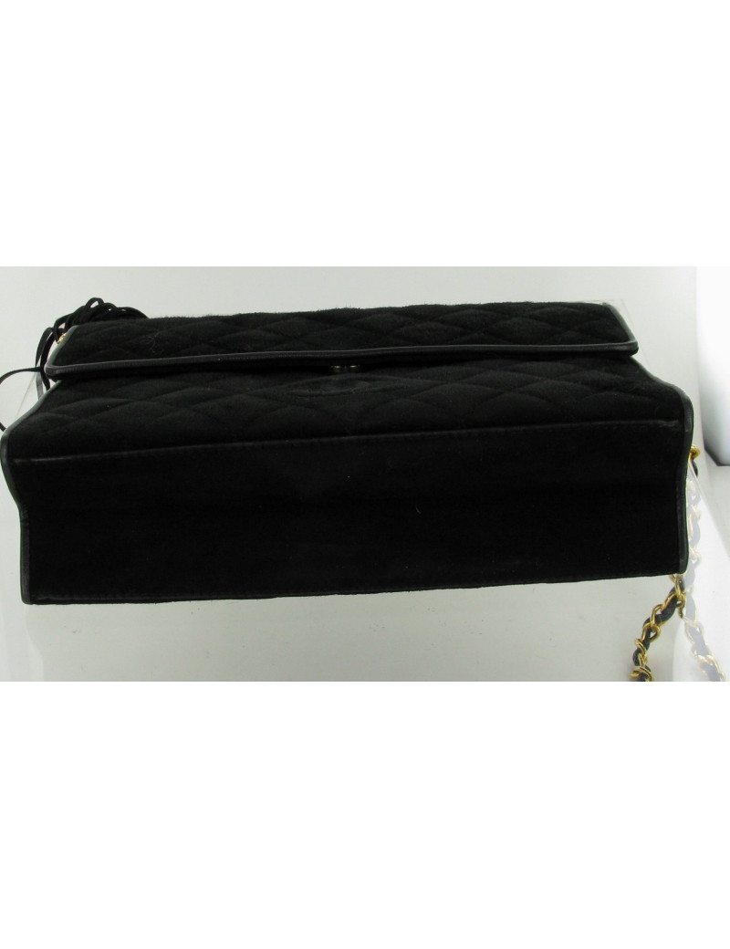 Sac CHANEL en daim noir