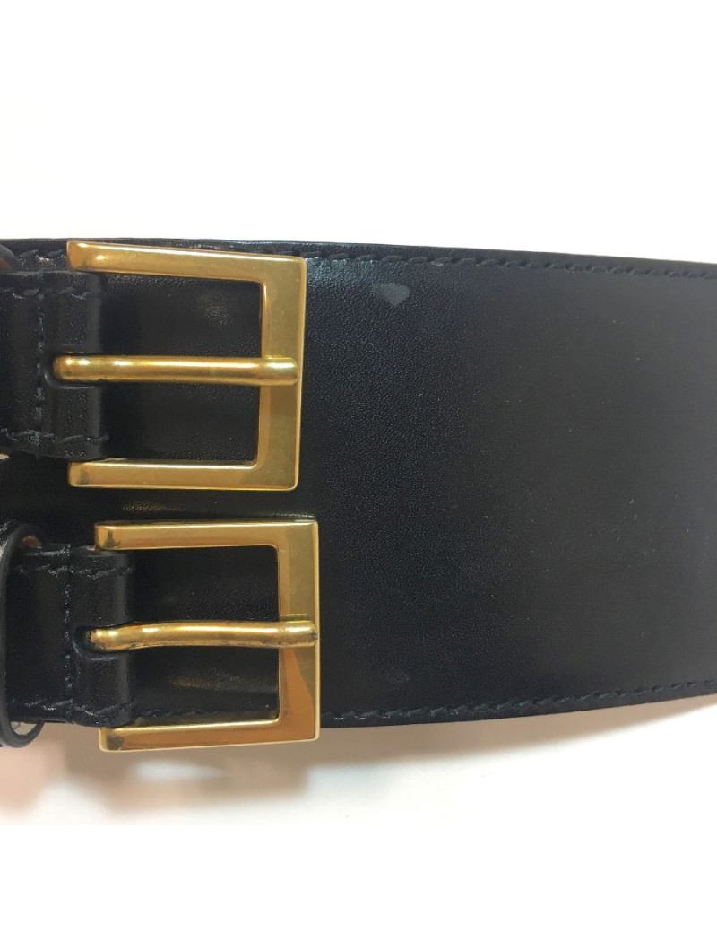 Ceinture T 80  ALEXENDER Mc QUEEN cuir noir