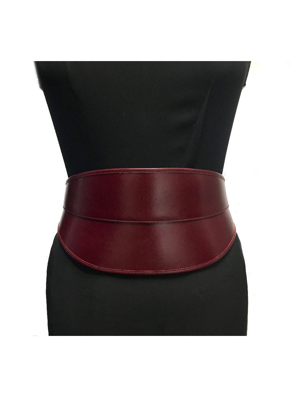 Ceinture T 75  ALEXENDER Mc QUEEN cuir bordeaux