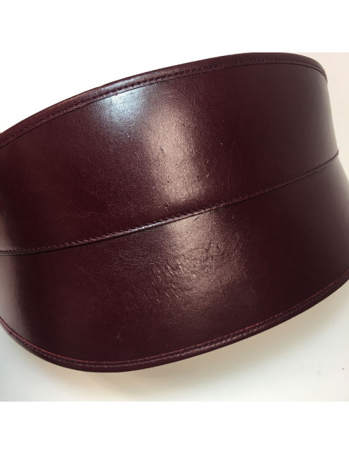 Ceinture T 75  ALEXENDER Mc QUEEN cuir bordeaux