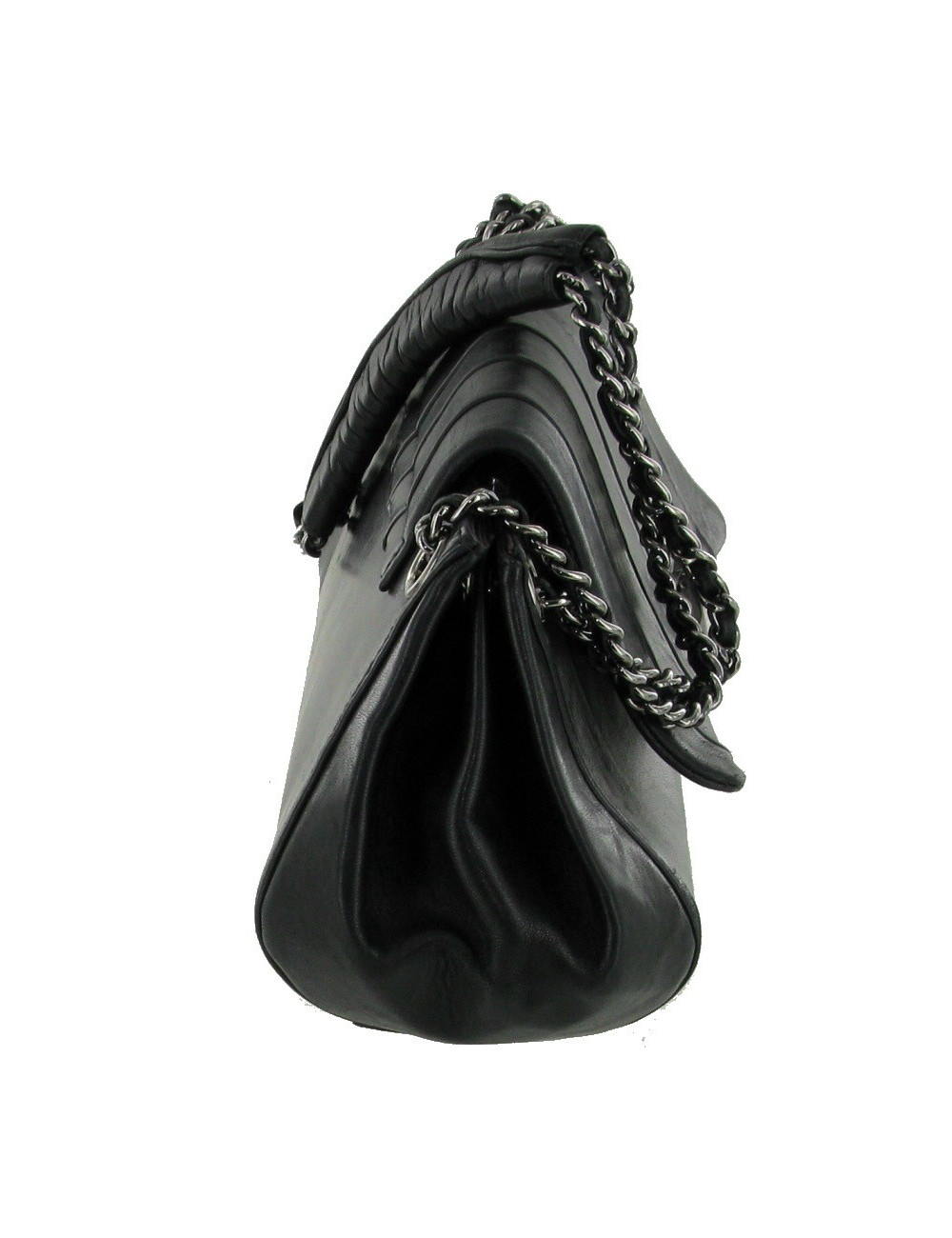 Sac CHANEL  en cuir d'agneau noir