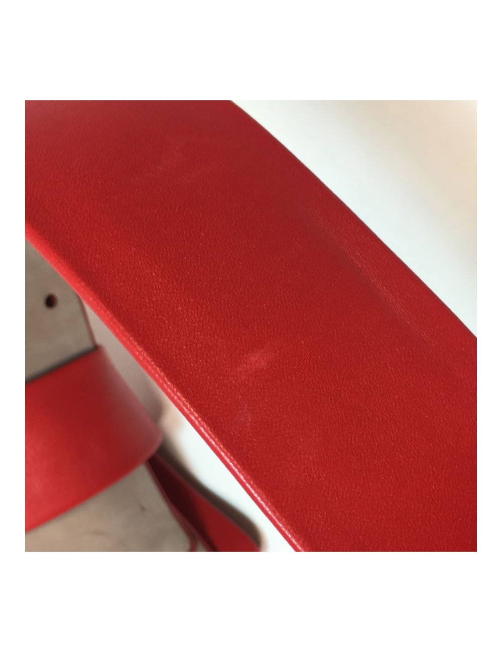 Ceinture T 70  ALEXENDER Mc QUEEN cuir rouge et noeud 