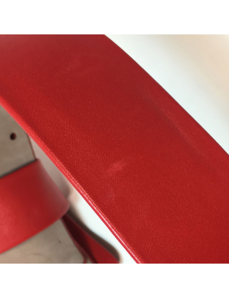 Ceinture T 70  ALEXANDER Mc QUEEN cuir rouge et noeud 