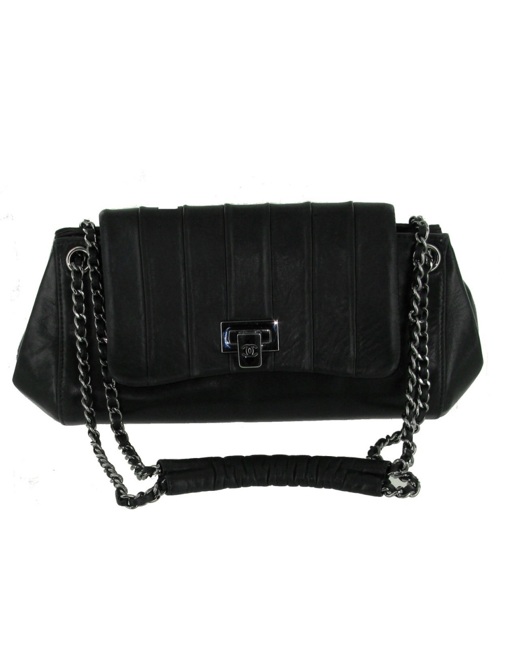 Sac CHANEL  en cuir d'agneau noir
