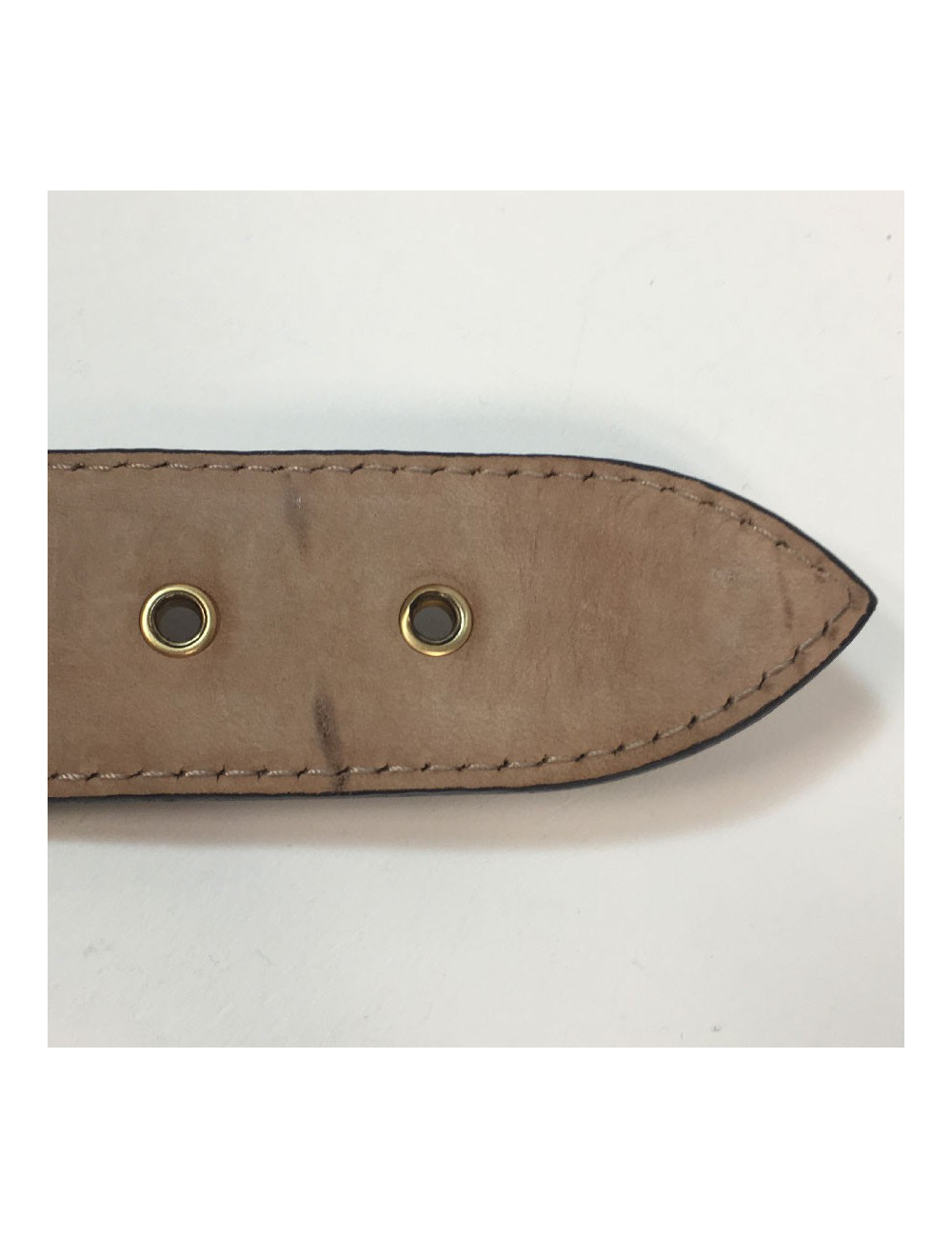 Ceinture T 75  ALEXENDER Mc QUEEN cuir marron "cartouchière"