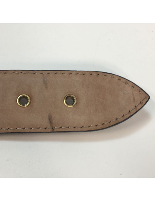 Ceinture T 75  ALEXENDER Mc QUEEN cuir marron "cartouchière"