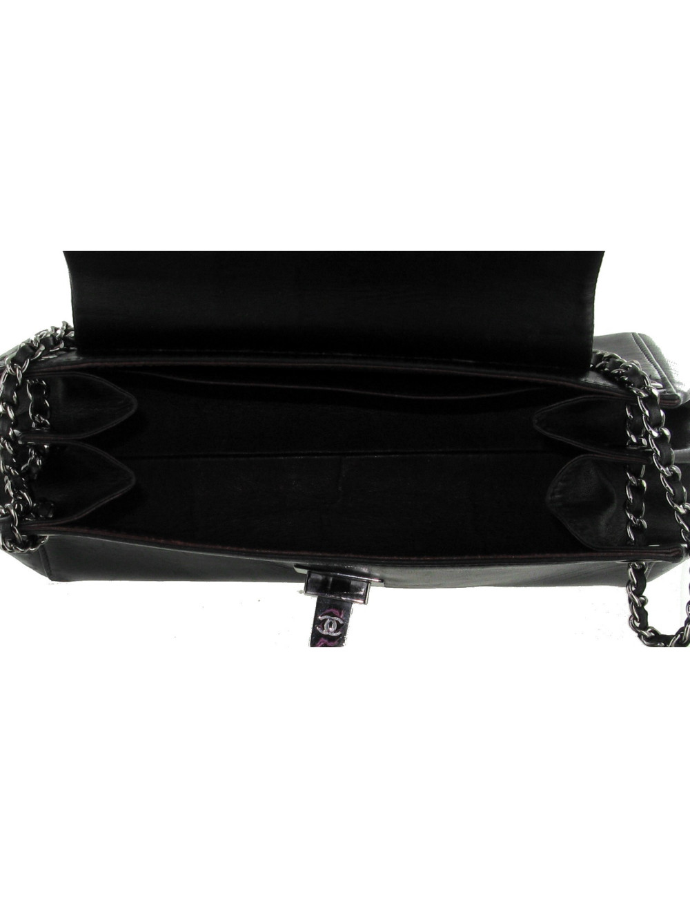 Sac CHANEL  en cuir d'agneau noir