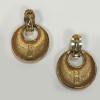 YSL YVES SAINT LAURENT vintage clip-on earrings in hammered gilded metal