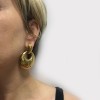 Boucles d'oreille clips YSL YVES SAINT LAURENT en métal doré