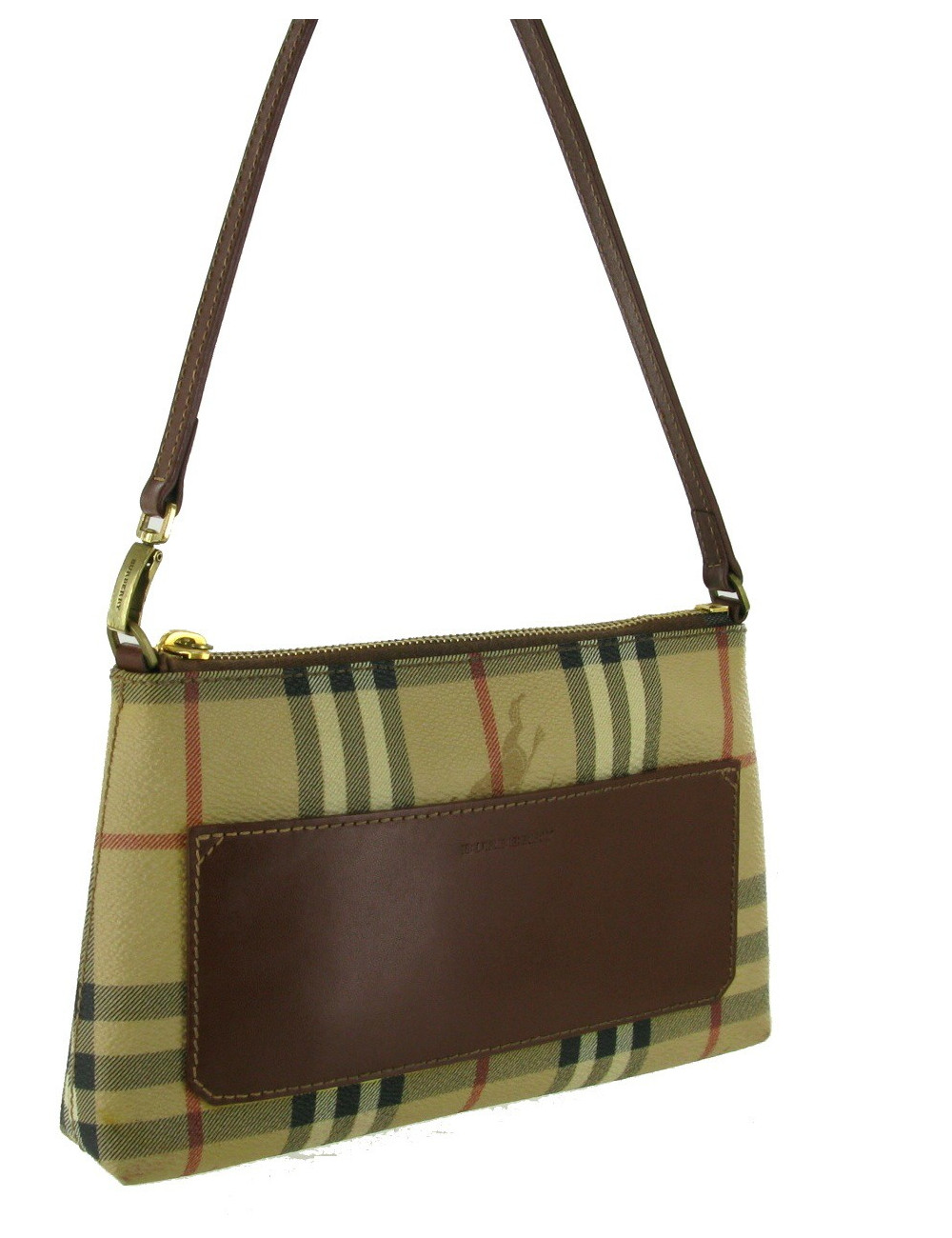 Pochette BURBERRY en toile enduite écossaise