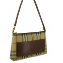 BURBERRY tartan pattern coated canvas pouch