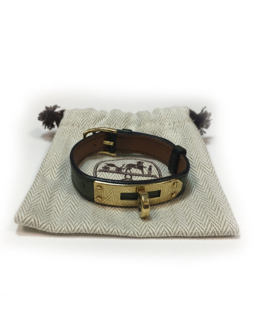 Bracelet Kelly HERMES autruche vert