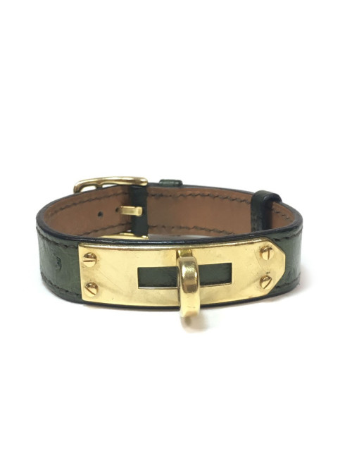 Bracelet Kelly HERMES autruche vert
