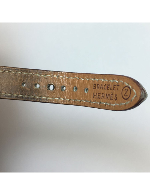 Bracelet Kelly HERMES cuir beige