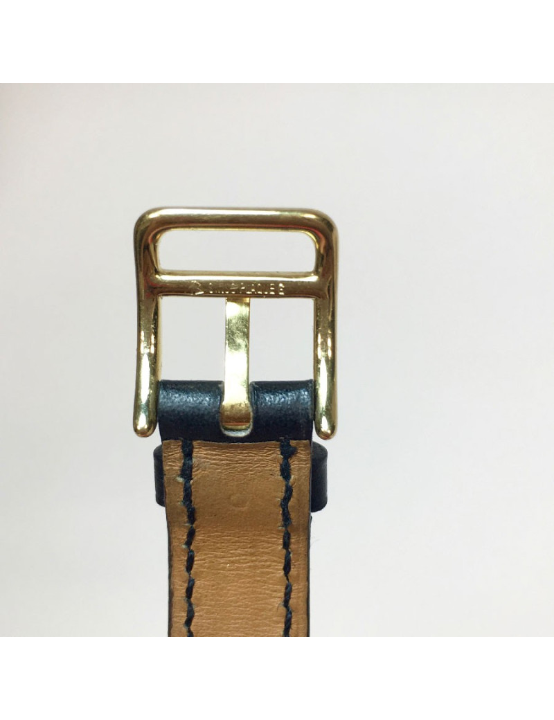 Bracelet Kelly HERMES cuir box noir