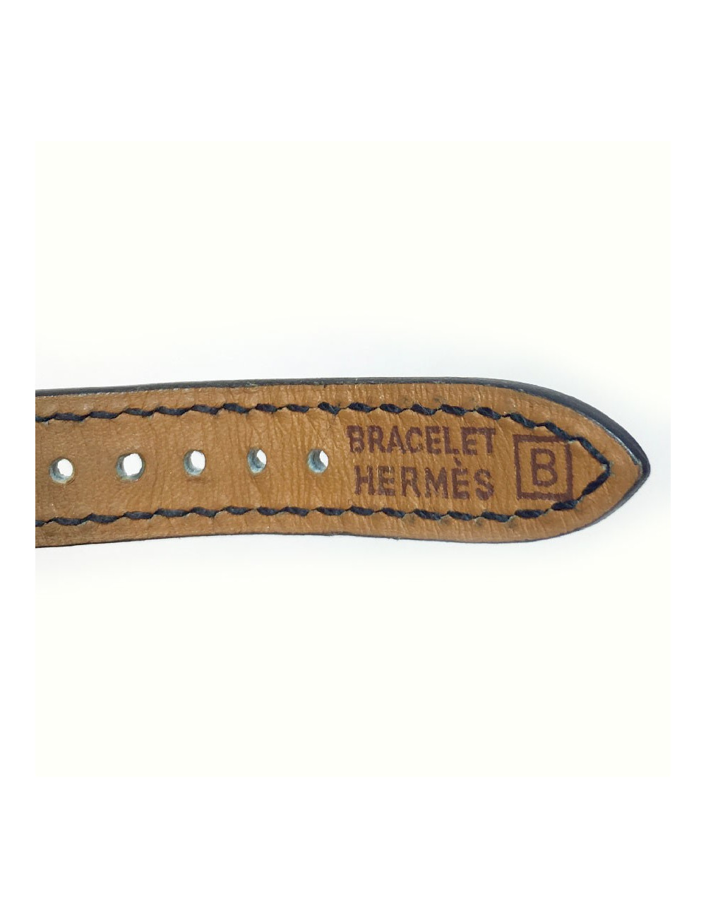 Bracelet Kelly HERMES cuir box noir