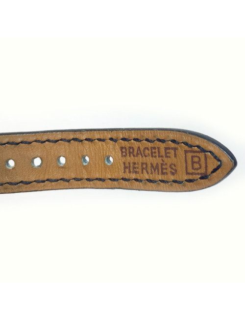 Bracelet Kelly HERMES cuir box noir