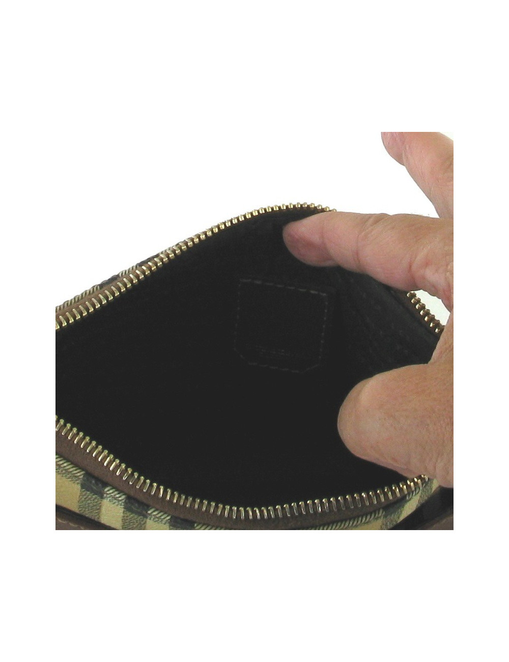 Pochette BURBERRY en toile enduite écossaise