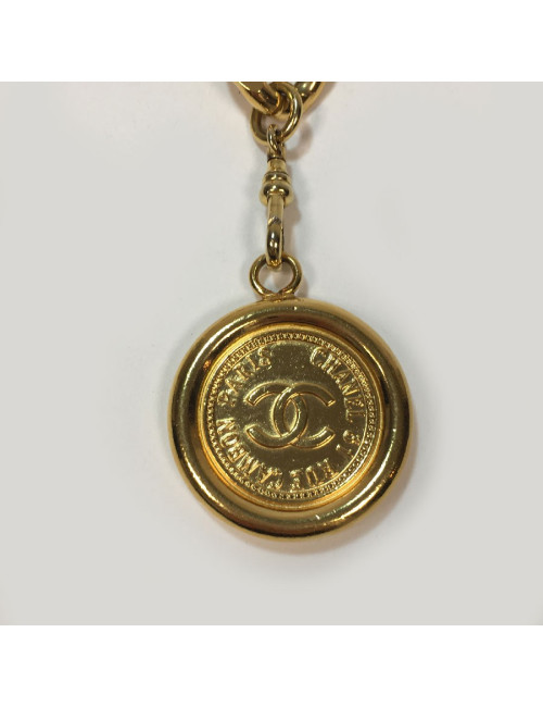 Ceinture CHANEL vintage en métal doré