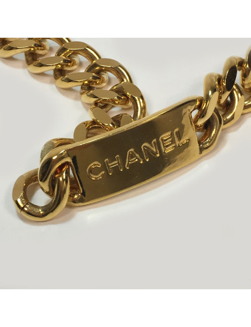 Ceinture CHANEL vintage en métal doré