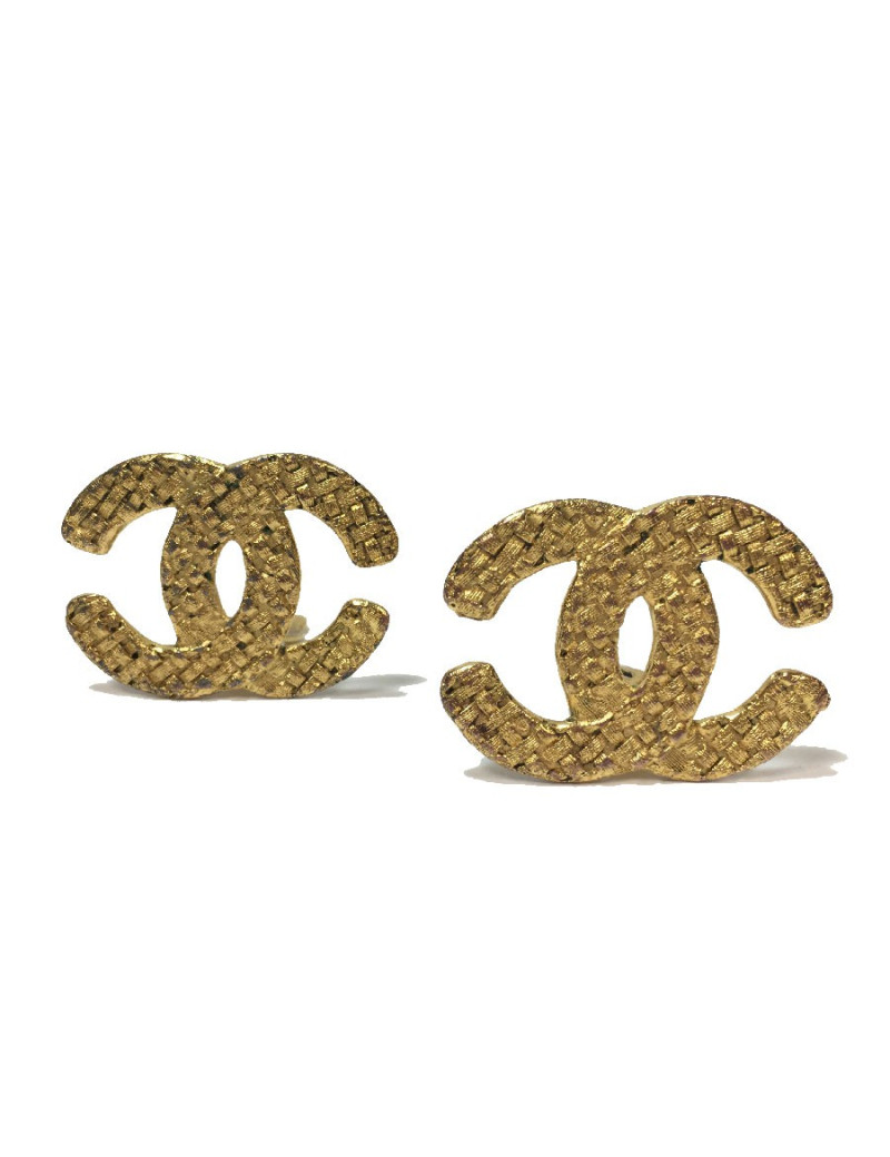 Clips CC vintage métal doré 