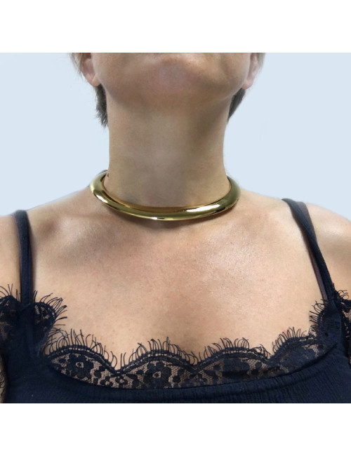 Collier YVES SAINT LAURENT rigide doré