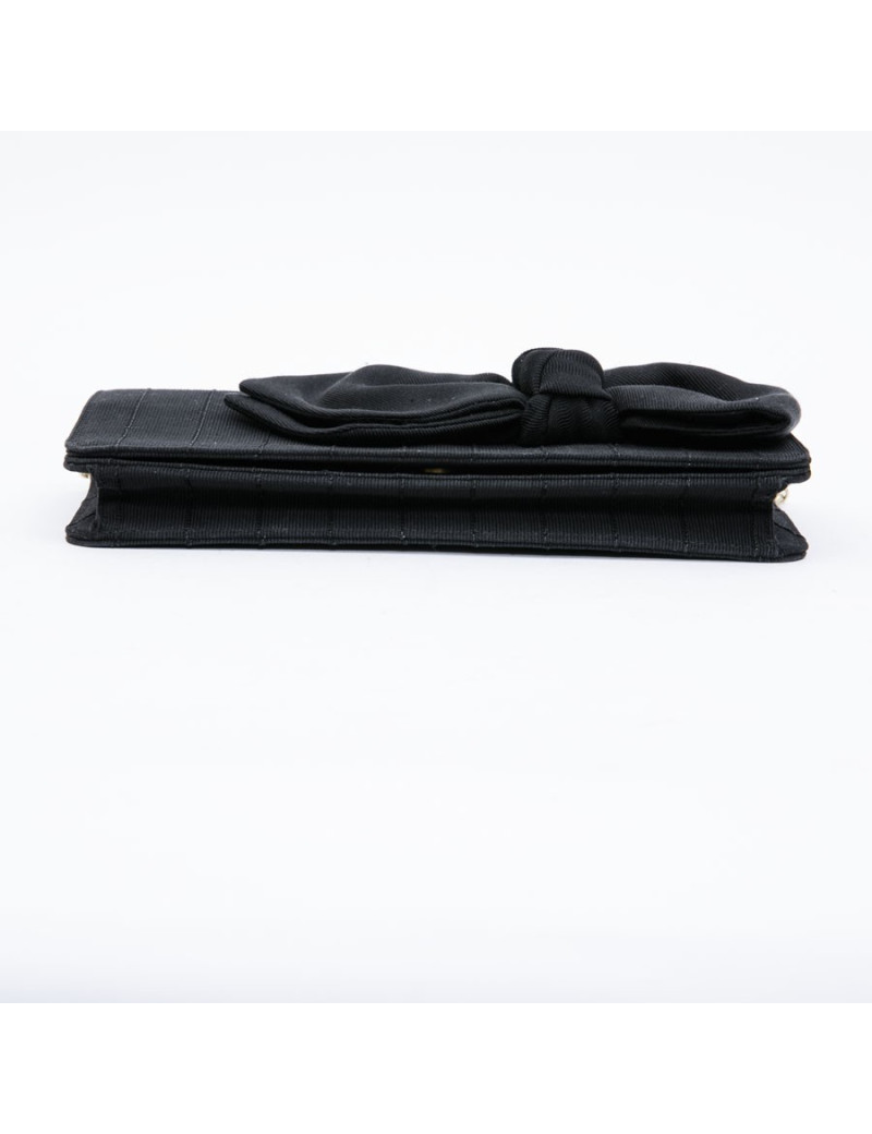 CHANEL evening clutch in black fabric 