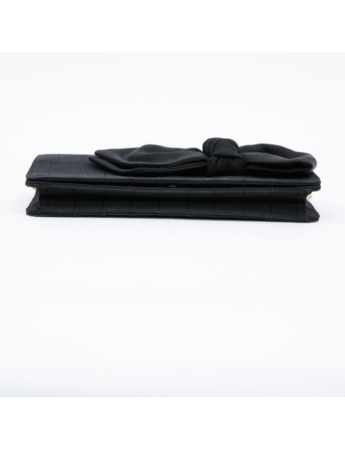 CHANEL evening clutch in black fabric 