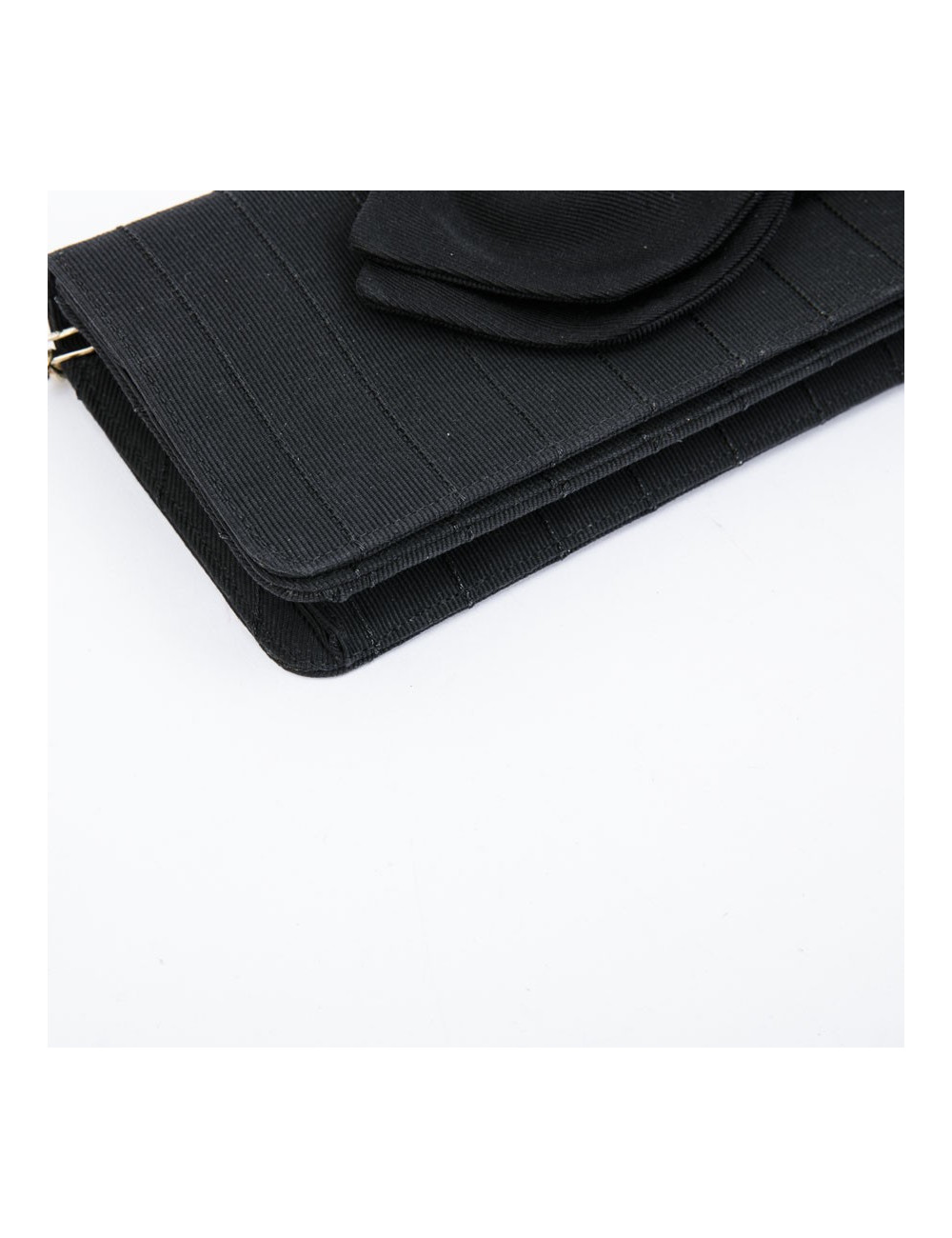 CHANEL evening clutch in black fabric 