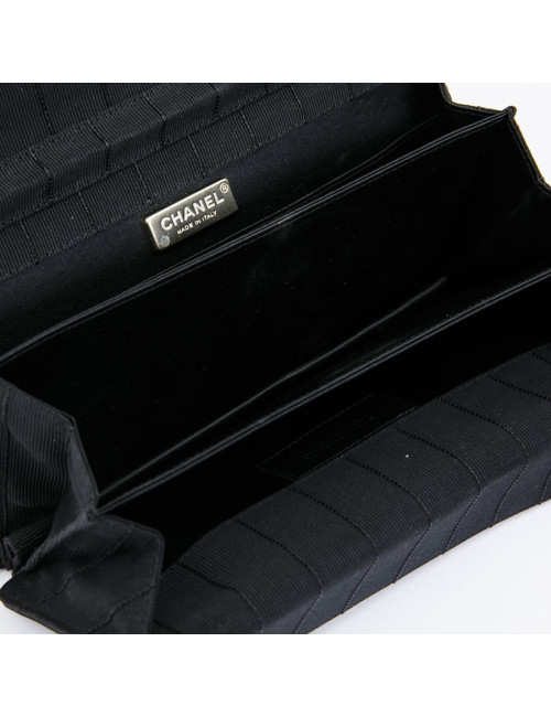 CHANEL evening clutch in black fabric 