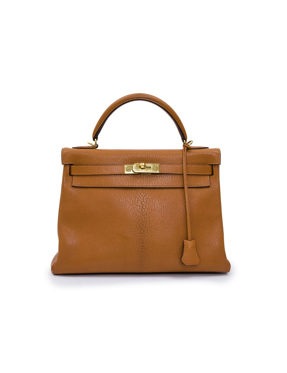 HERMES Kelly II 32 bag in orange pumpkin lamb leather