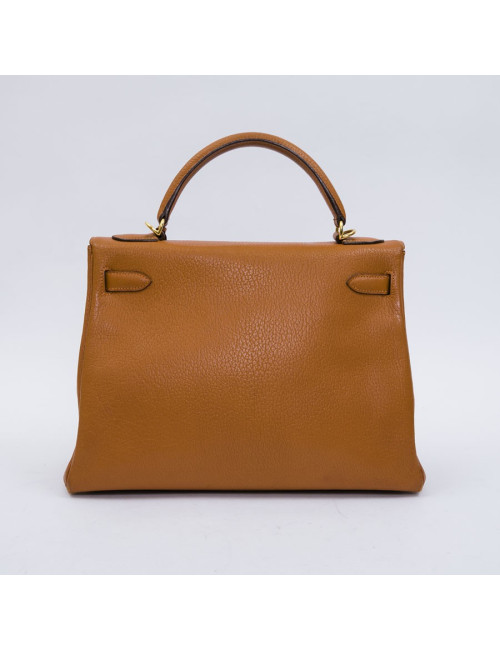 HERMES Kelly II 32 bag in orange pumpkin lamb leather