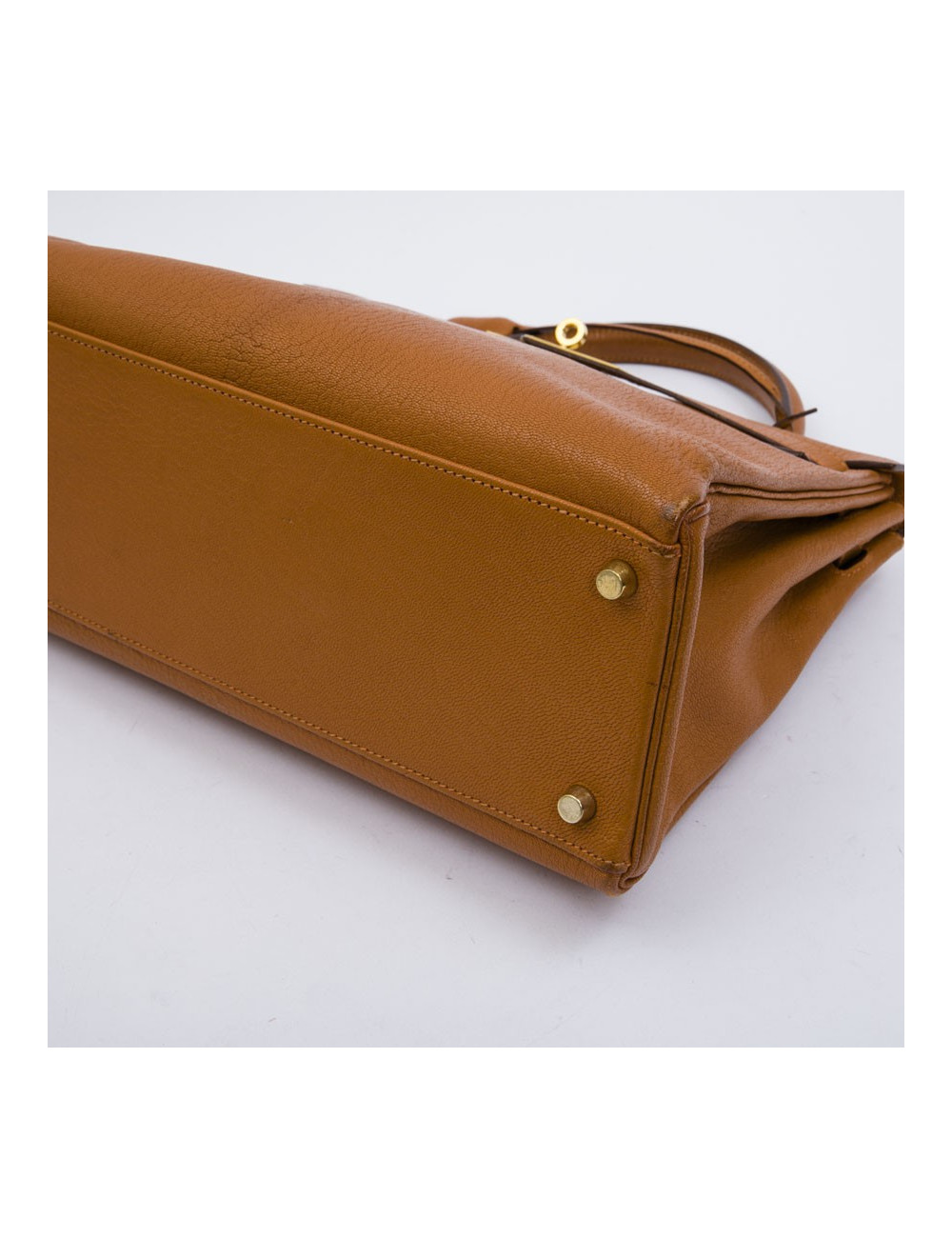 HERMES Kelly II 32 bag in orange pumpkin lamb leather