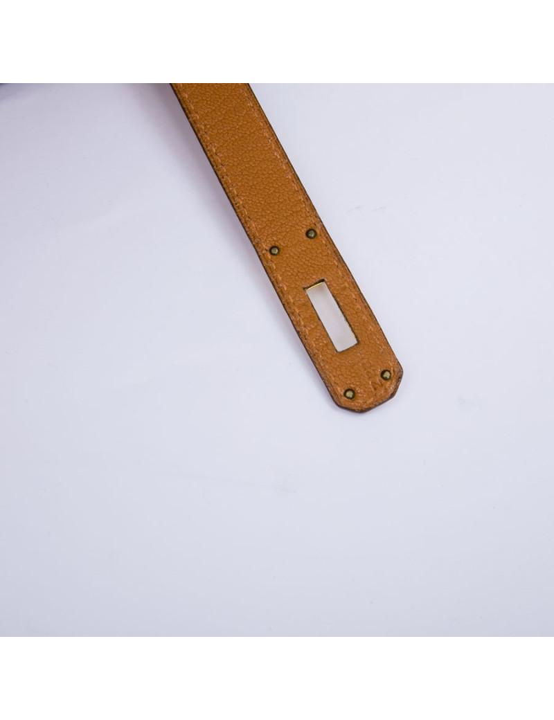 Kelly II  32 HERMES en cuir  potiron avec bandoulière