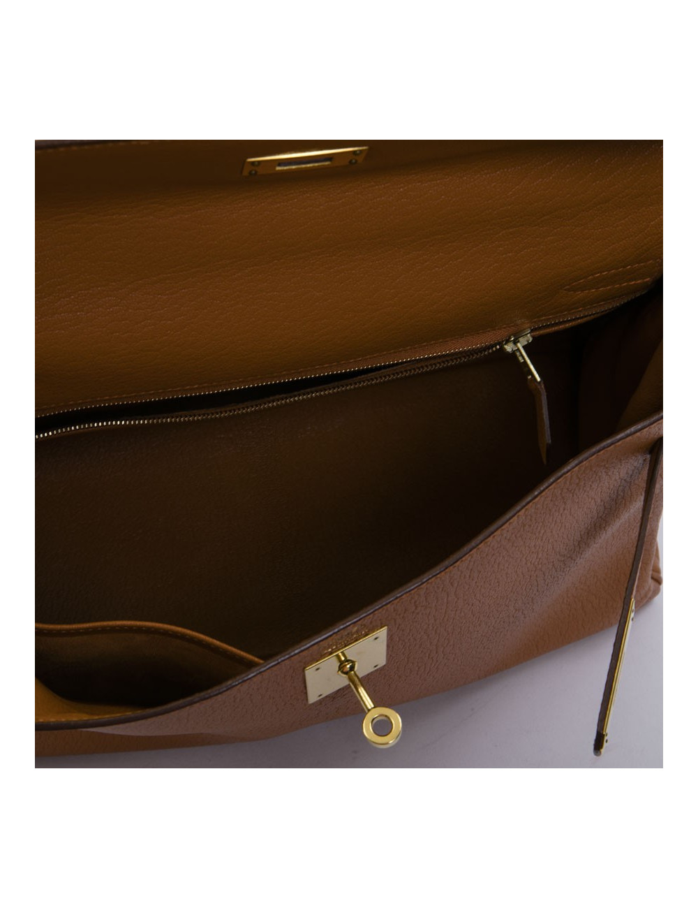 HERMES Kelly II 32 bag in orange pumpkin lamb leather