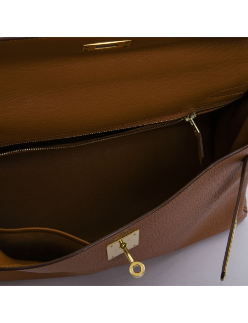 HERMES Kelly II 32 bag in orange pumpkin lamb leather