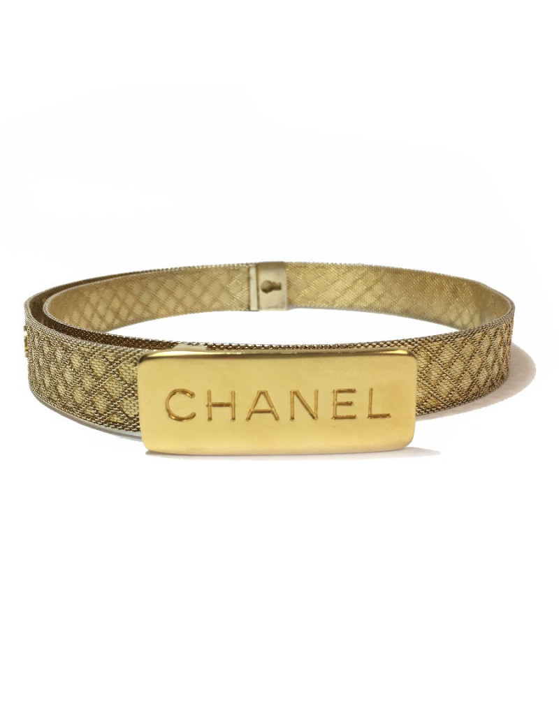 Ceinture CHANEL T68 vintage dorée
