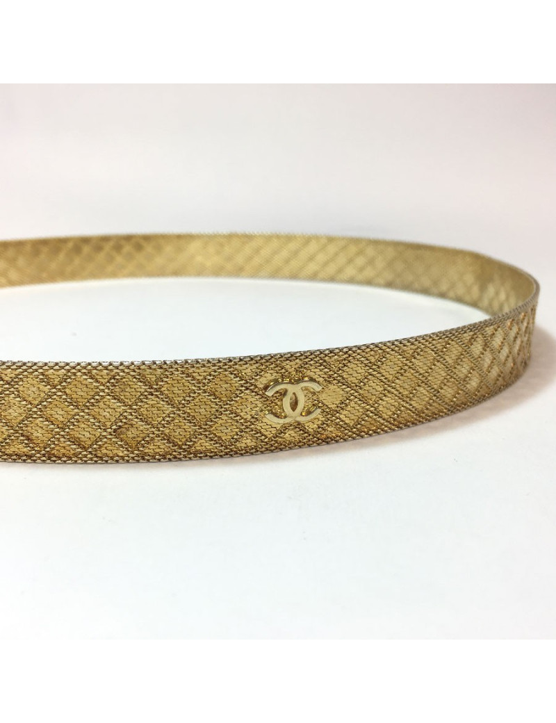 CHANEL Vintage belt in gilt metal mesh