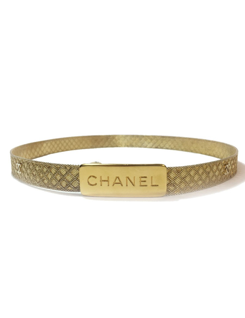 Ceinture CHANEL T68 vintage dorée