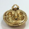 YSL SAINT LAURENT Vintage clip-on earrings in gilt metal and rhinestones