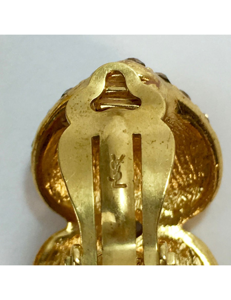 Boucles d'oreille clips YSL SAINT LAURENT Vintae