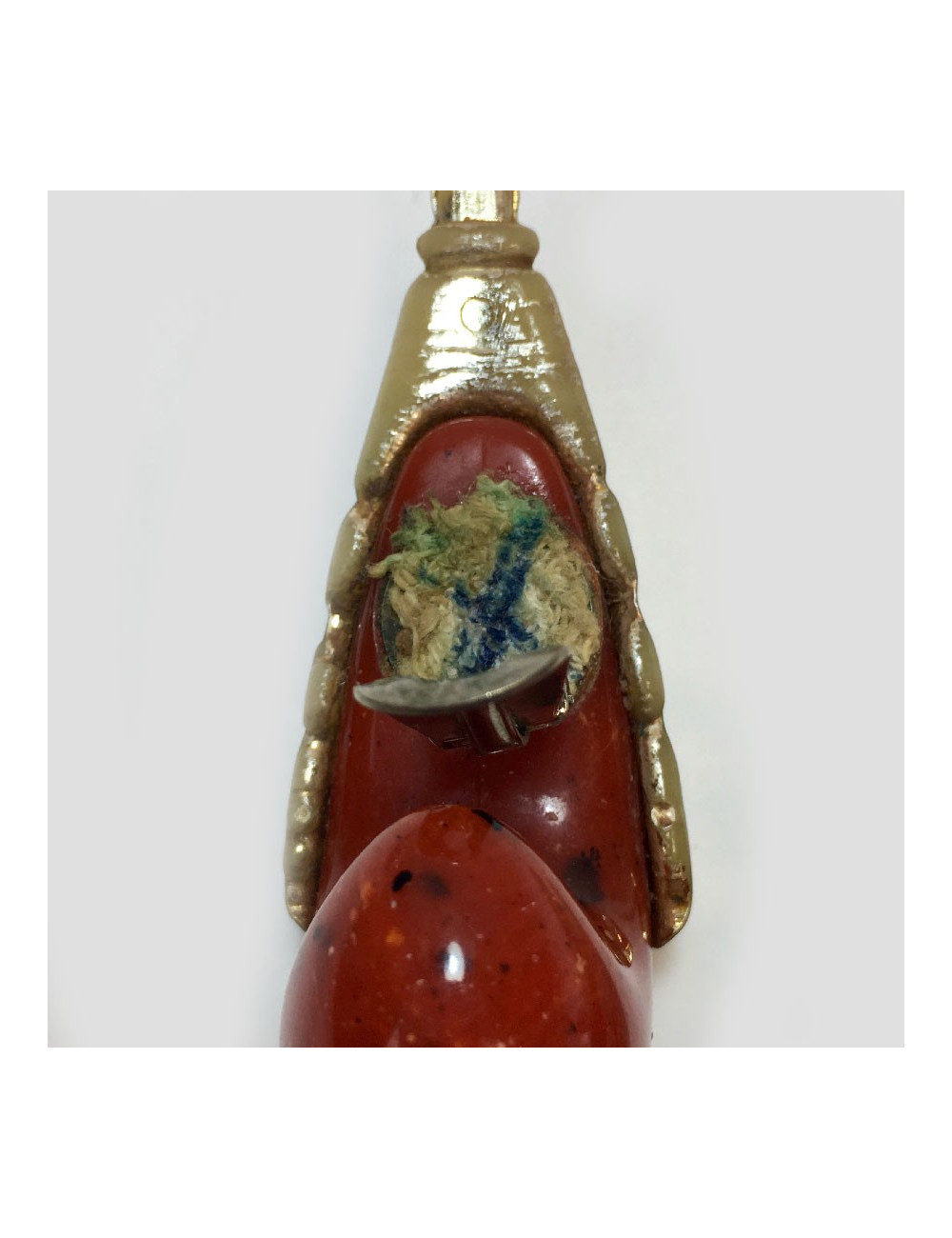 ISABEL CANOVAS coral clip-on earrings