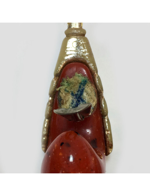 ISABEL CANOVAS coral clip-on earrings