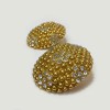 YSL SAINT LAURENT Vintage clip-on earrings in gilt metal and rhinestones