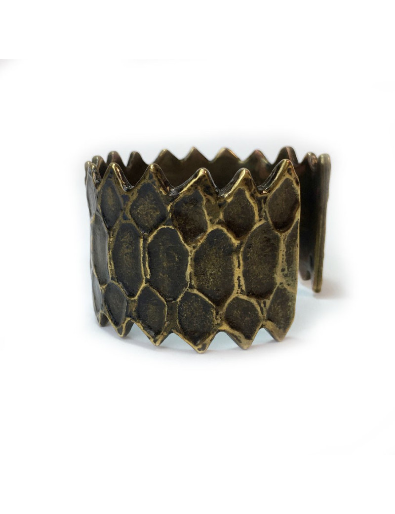 YVES SAINT LAURENT vintage cuff bracelet in bronze metal